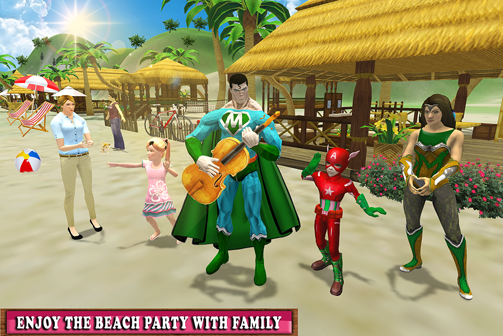 Virtual Superhero Family Holiday Camping截图2