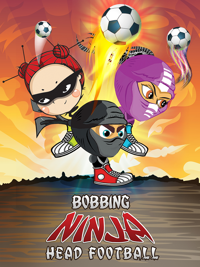 Bobbing Ninja Head Football截图1