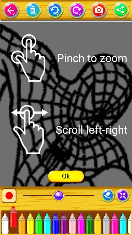 Learn to color Spider hero man截图1