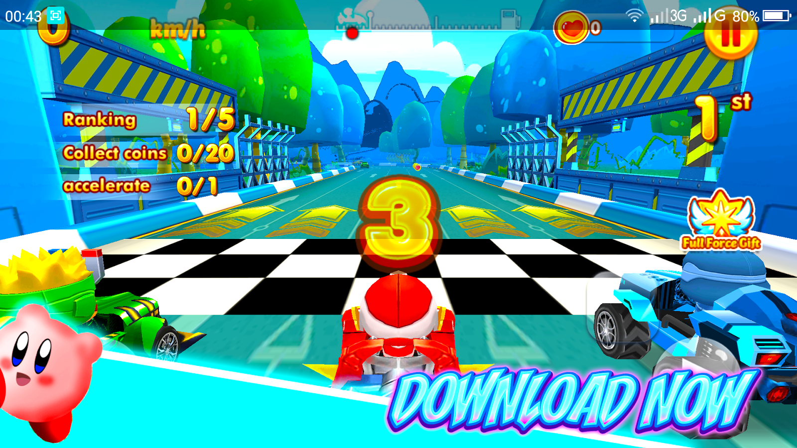 Racing Kirby Friends 3D截图3