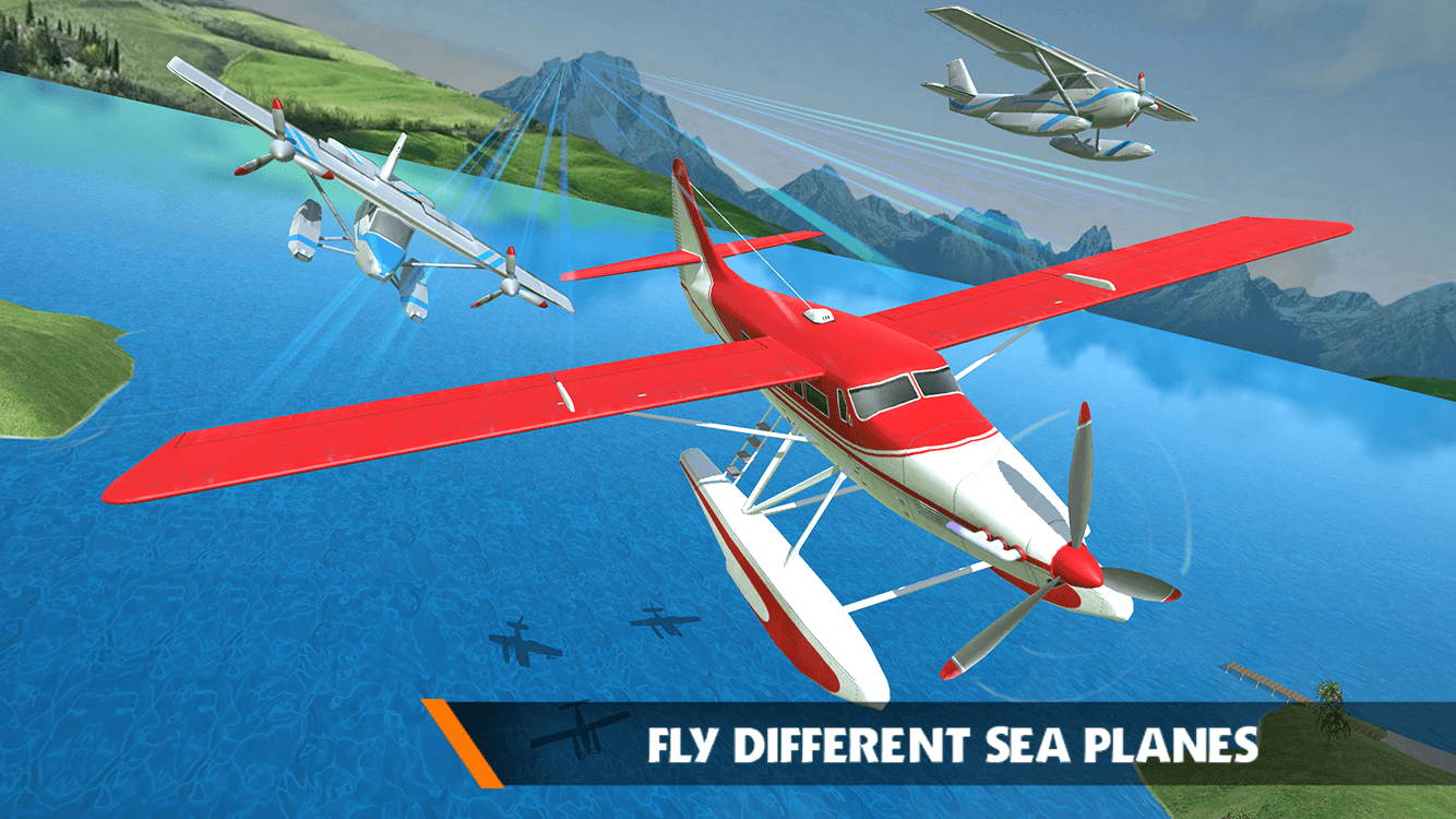 海 平面 飞行 游戏： 真实 飞行 模拟器截图3