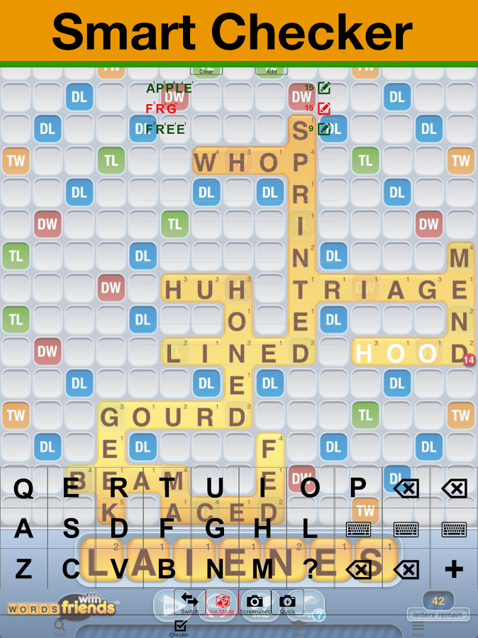 Italiano Scrabble WWF Wordfeud Cheat截图4