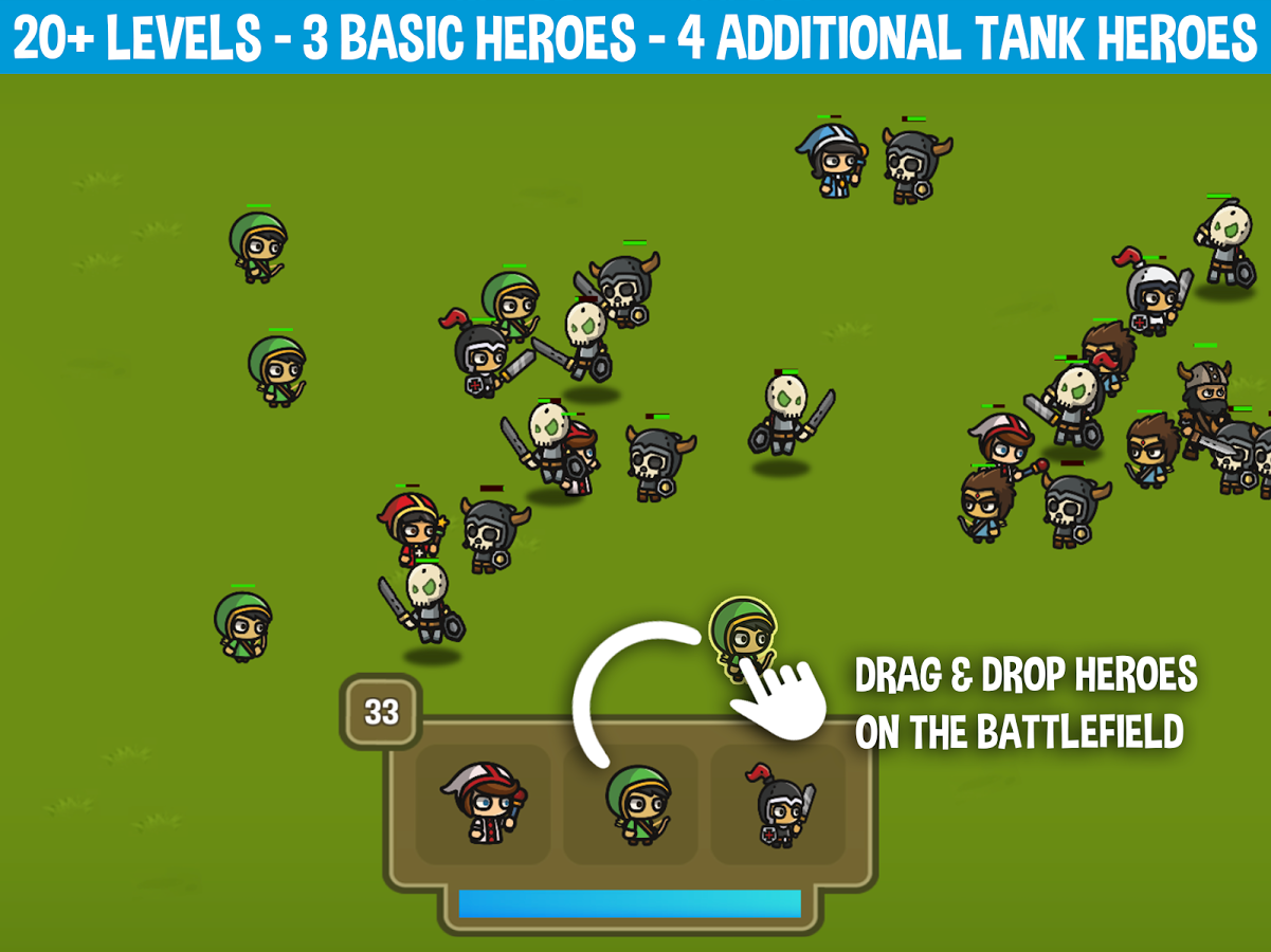 Heroes vs. Skeletons: Drag & Drop Castle Defender截图3