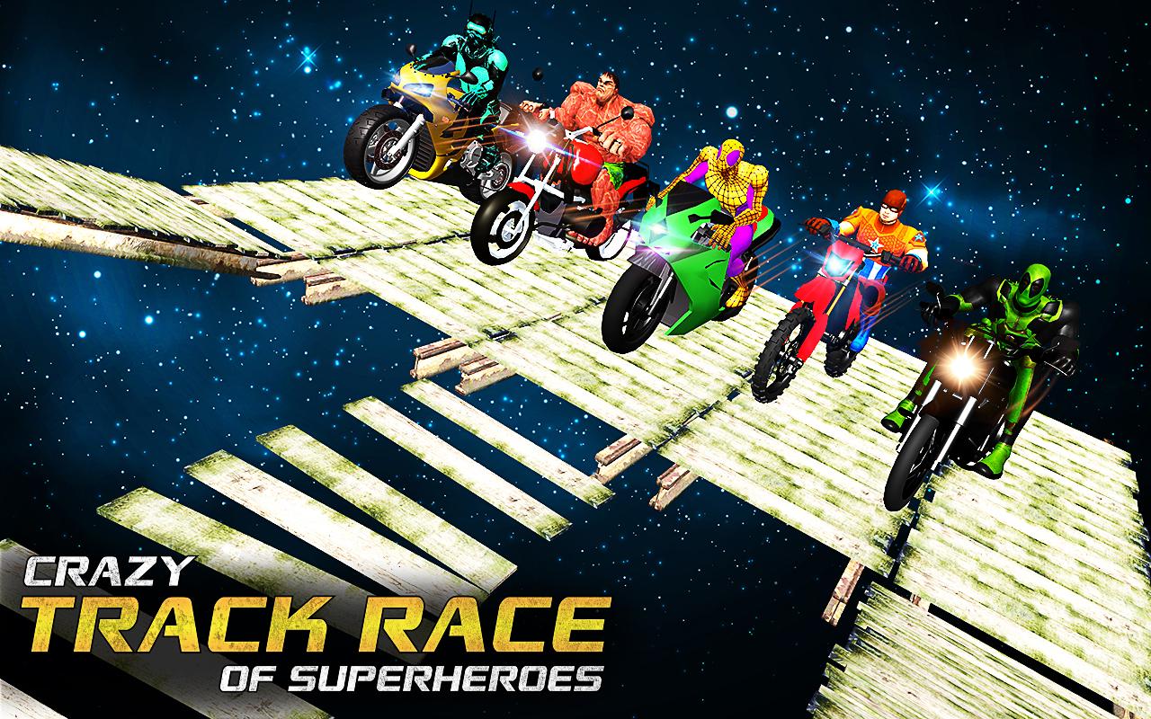 Superhero Moto Bike Race: Impossible Stunts截图1