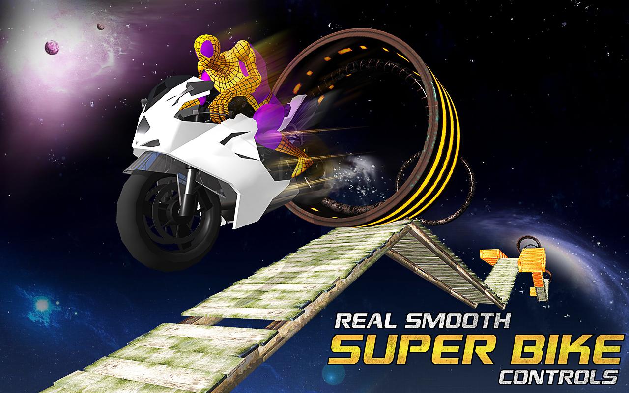 Superhero Moto Bike Race: Impossible Stunts截图3