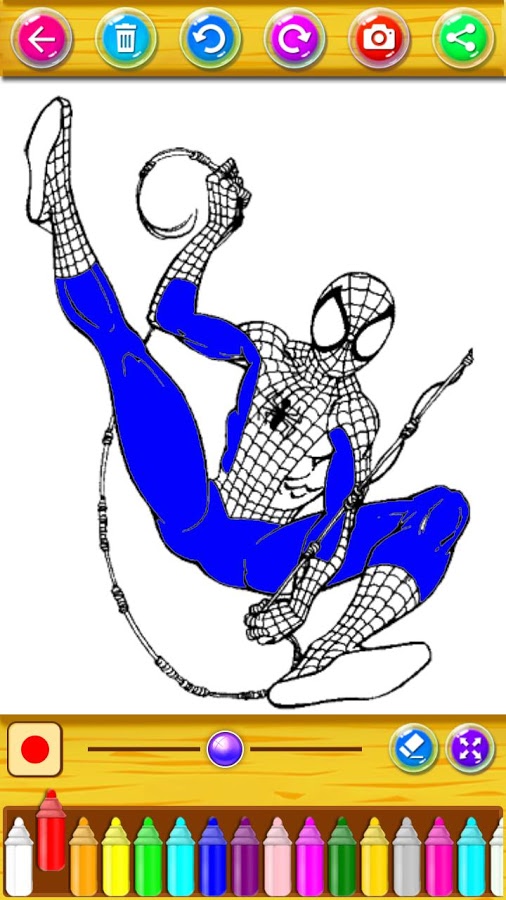 Learn to color Spider hero man截图2