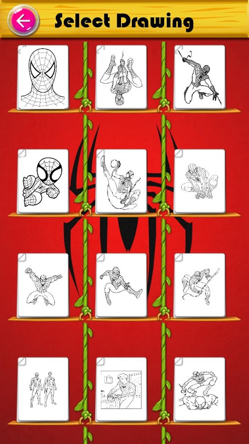 Learn to color Spider hero man截图4