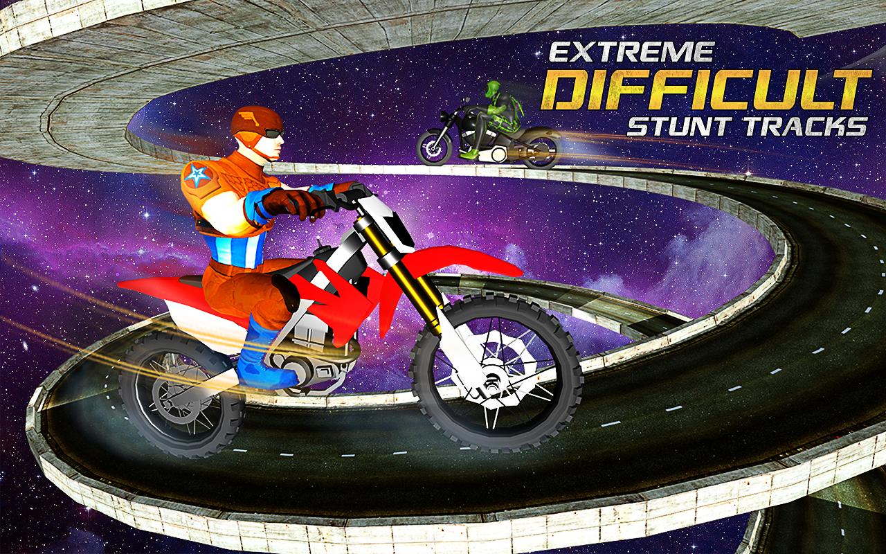 Superhero Moto Bike Race: Impossible Stunts截图2