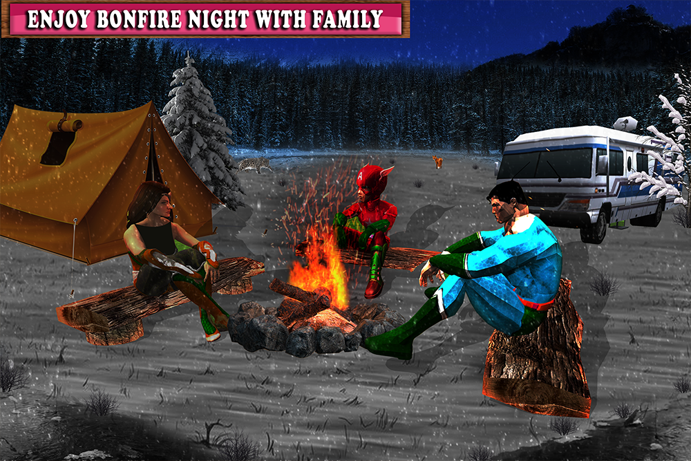 Virtual Superhero Family Holiday Camping截图5