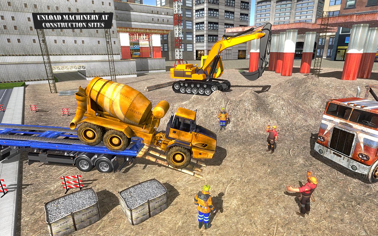 Construction Machines Transporter Cargo Truck Game截图2