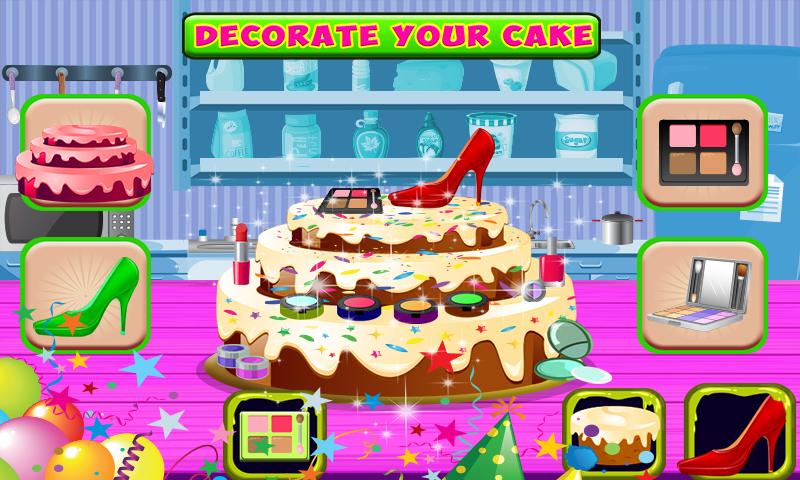 Princess Birthday Makeup Cake Maker截图4