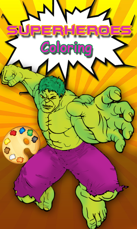 Superheroes Coloring pages : Kids Coloring games截图2