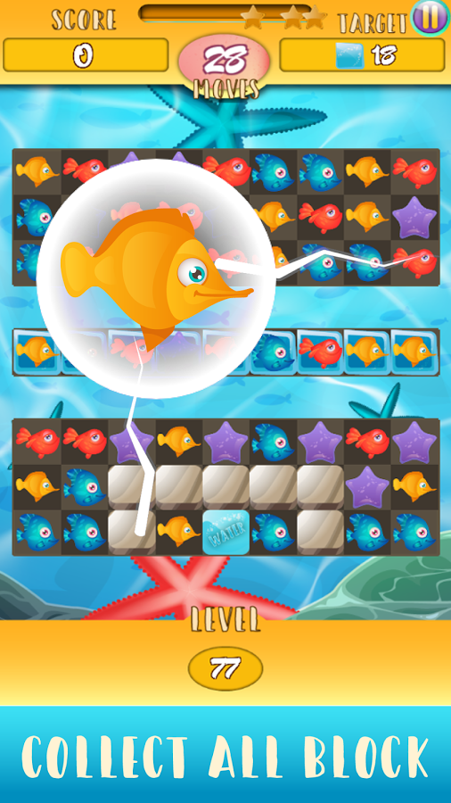 Fish Adventure - Mermaid Match 3 Connect截图2