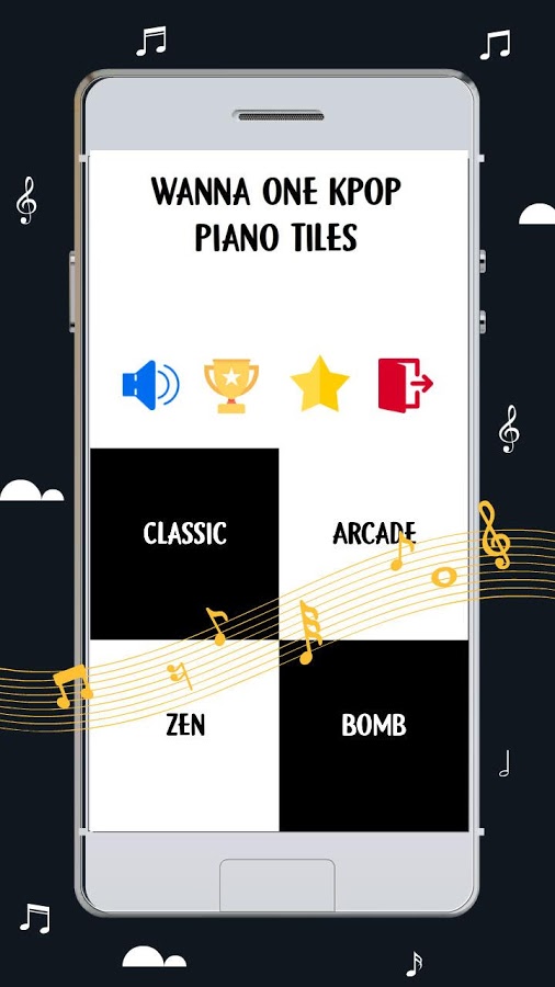 Wanna One Piano Tiles Game截图3