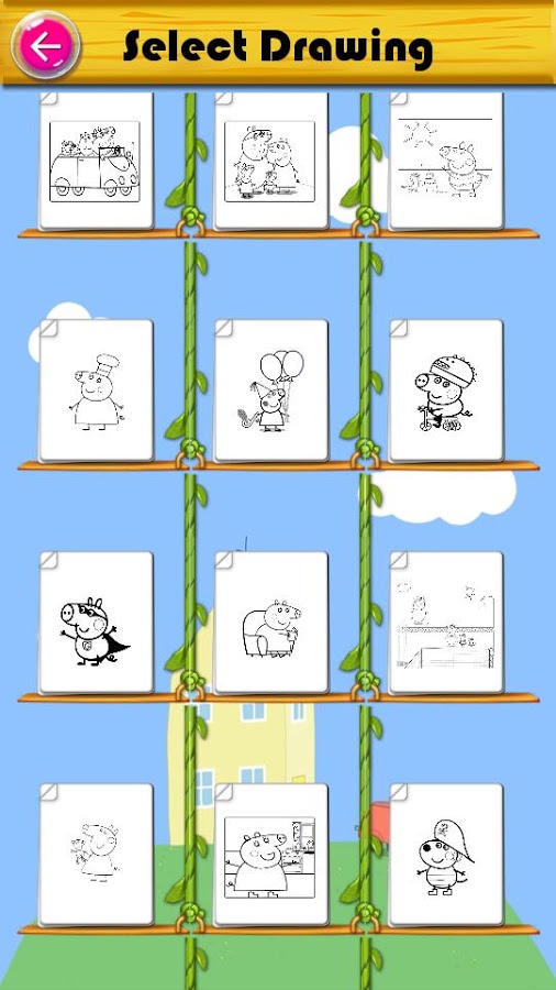 Pinky Pig Coloring Book截图2