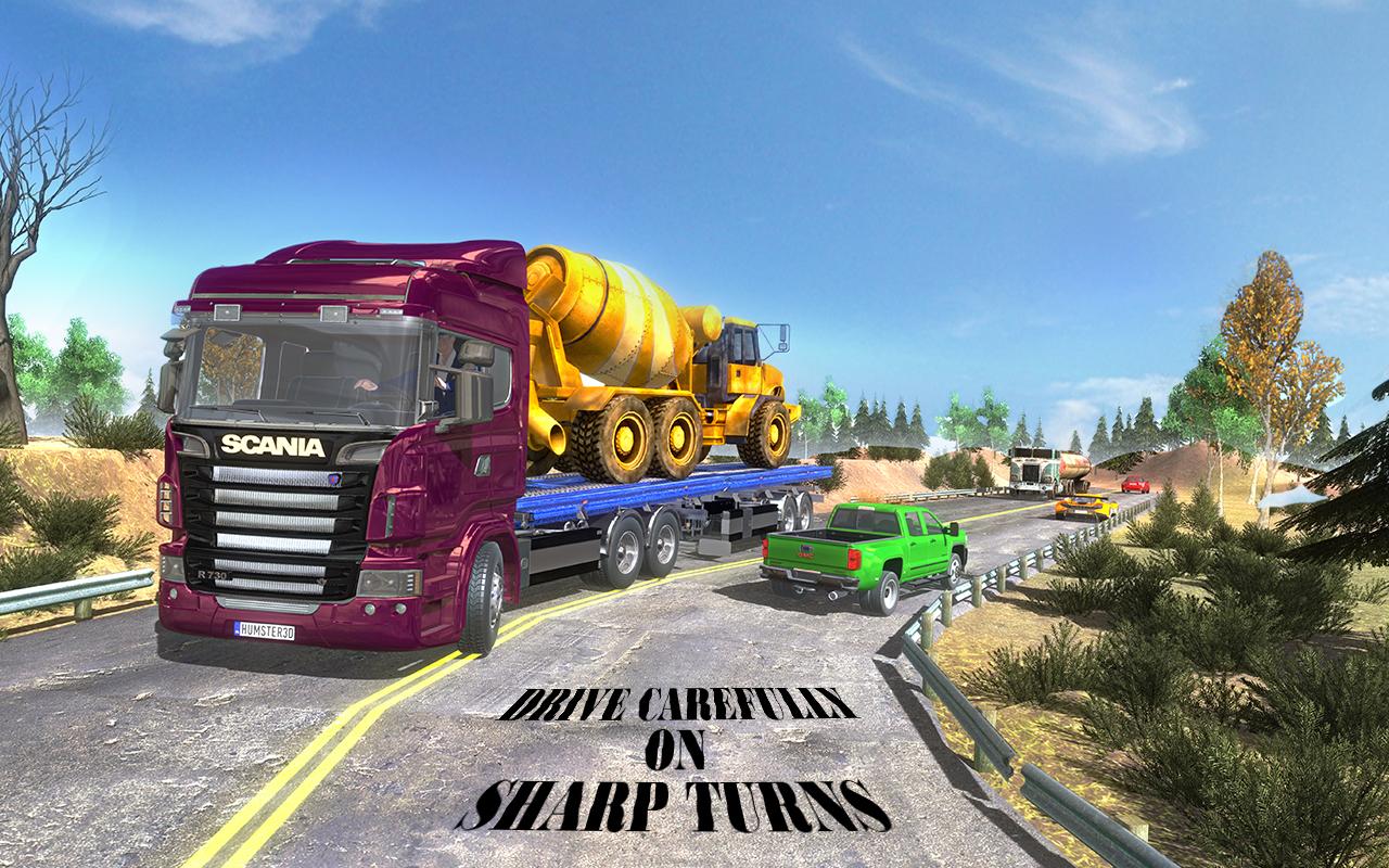 Construction Machines Transporter Cargo Truck Game截图3