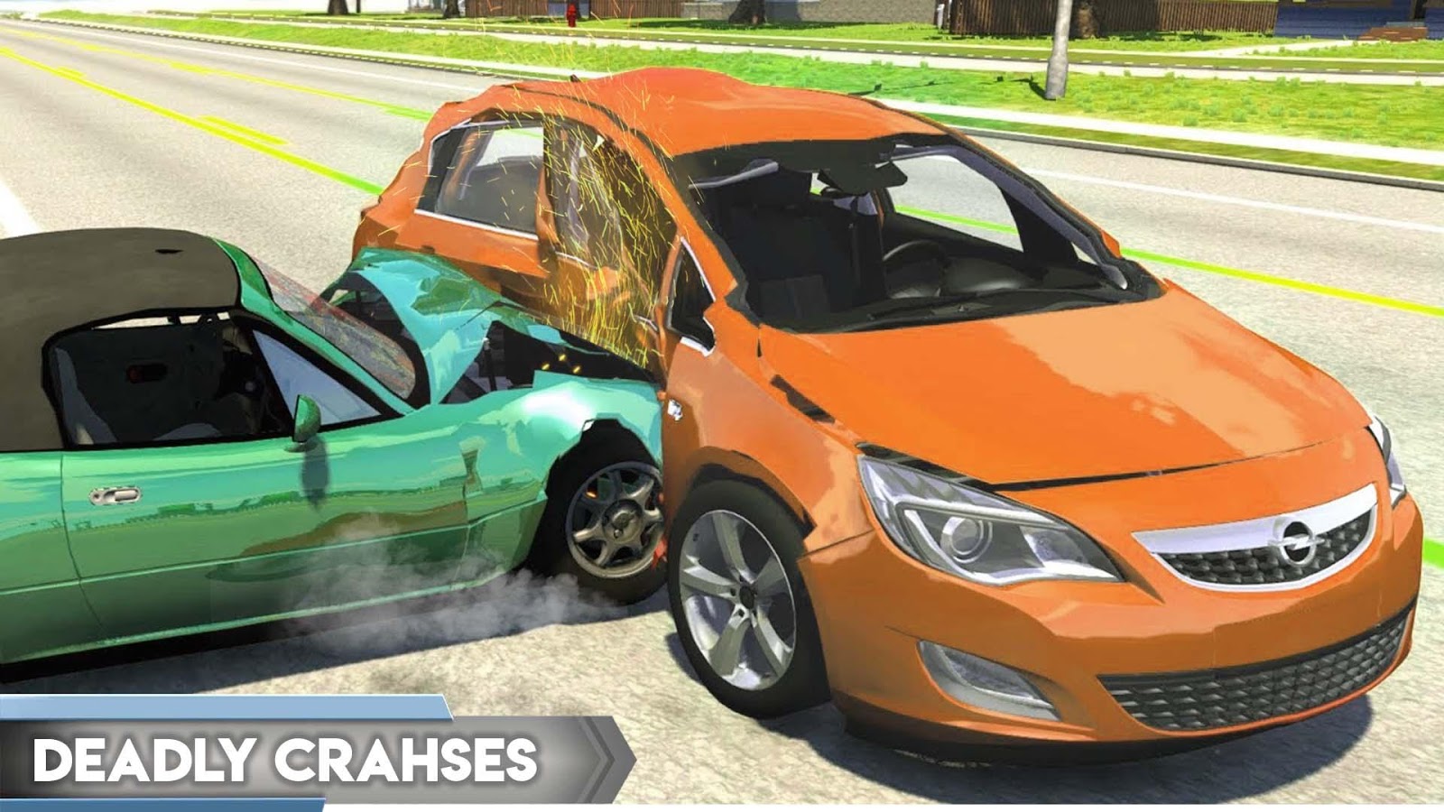 汽车碰撞城市破坏引擎驾驶模拟器截图1