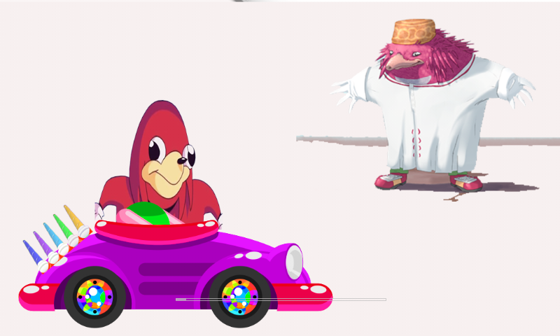 Ugandan Knuckles car racing截图5