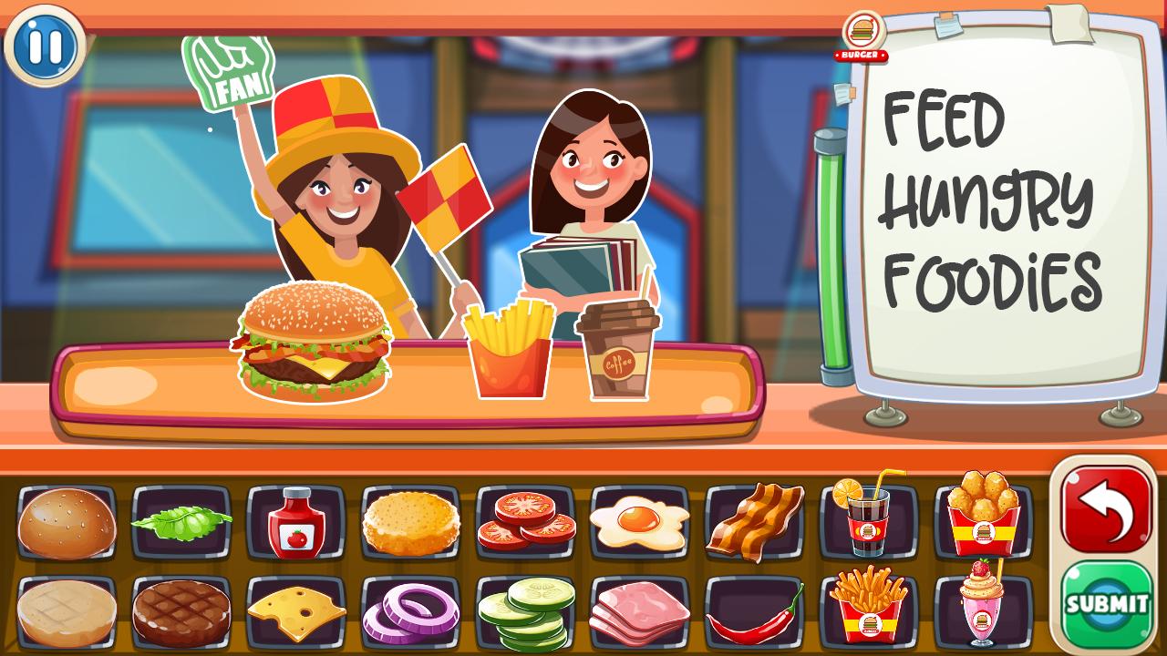 Burger Coo-King: A Fun Restaurant Chef Game截图1