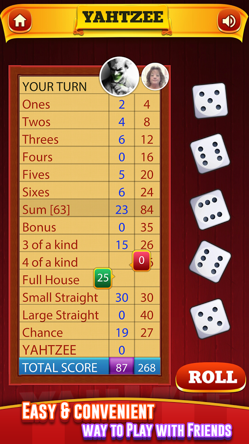 Yahtzee Dice Game截图2