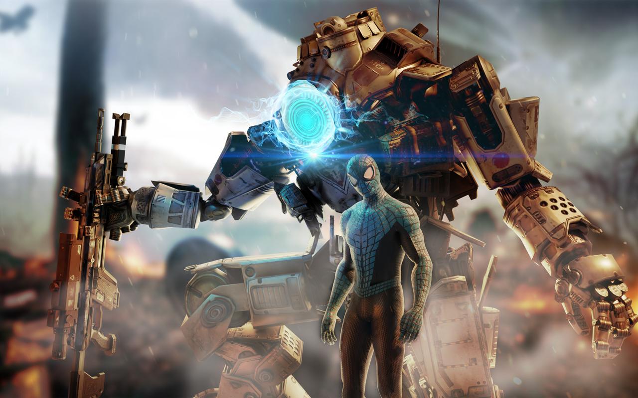 US Robots Mech Warrior vs Superhero Spider截图2