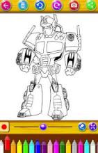 Robot Transform Coloring Pages games free截图1