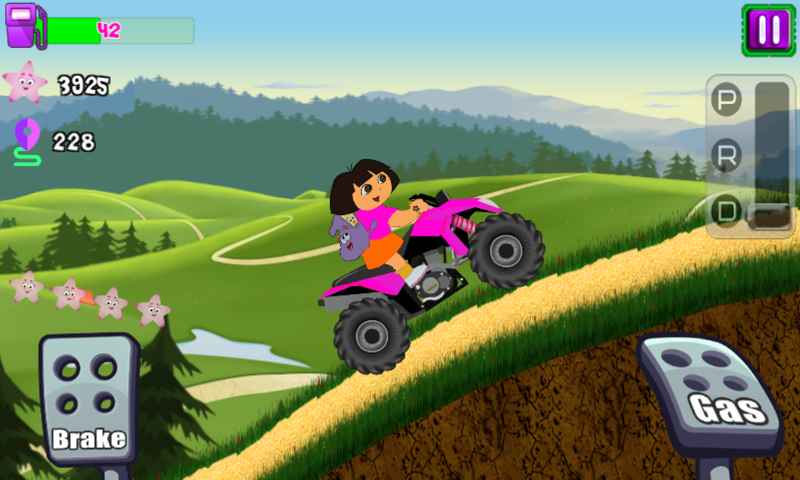 Little Dora Atv Hill Race - mountain climbing game截图5