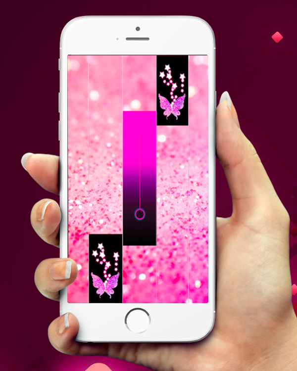 Pink Glitter Piano Tiles Butterfly截图4