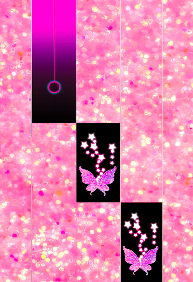 Pink Glitter Piano Tiles Butterfly截图3