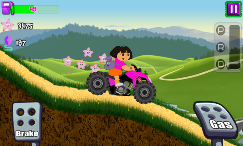 Little Dora Atv Hill Race - mountain climbing game截图1