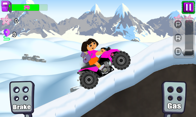 Little Dora Atv Hill Race - mountain climbing game截图3