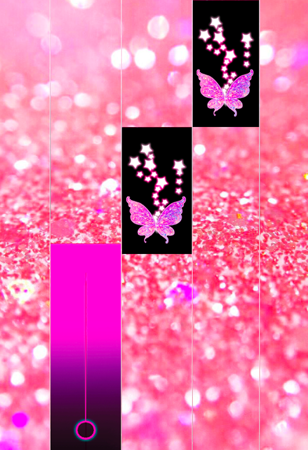 Pink Glitter Piano Tiles Butterfly截图2