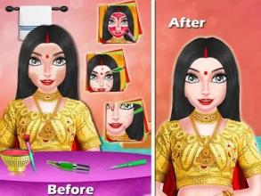 Indian Bhabhi Makeup Salon Game截图4