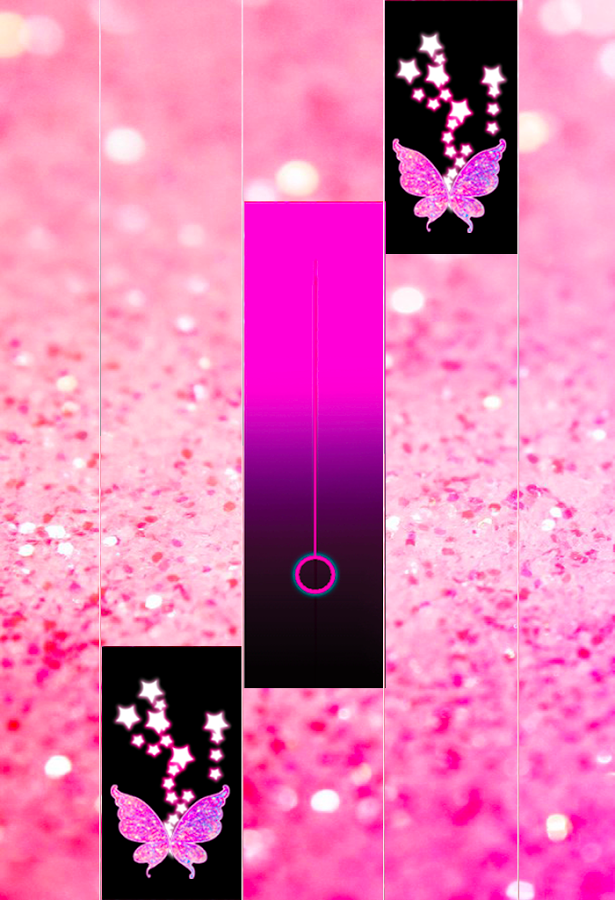 Pink Glitter Piano Tiles Butterfly截图1