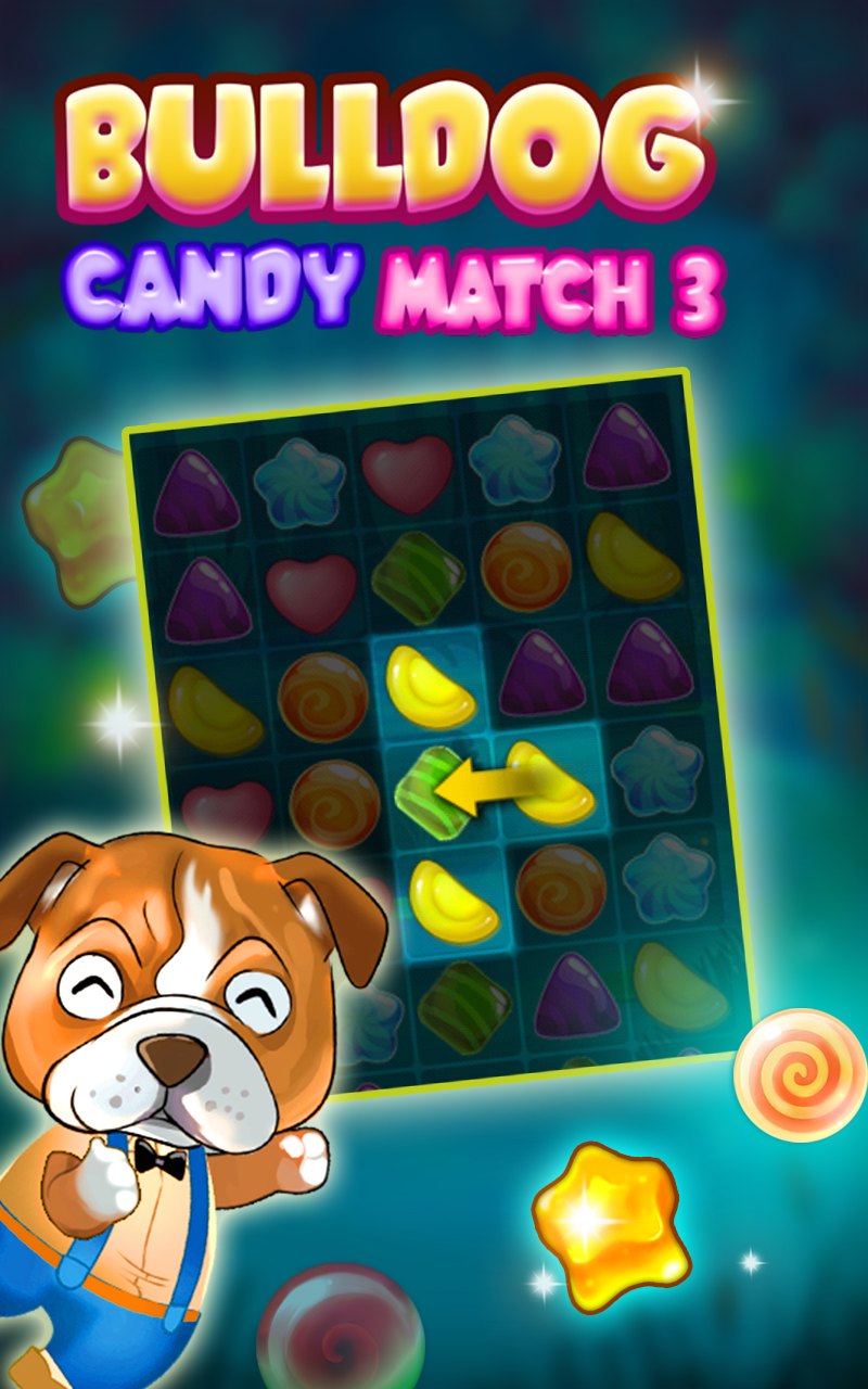 Bulldog Candy Match 3截图5