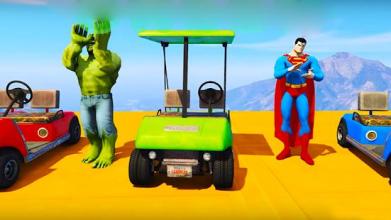 Superhero Kart Racing Games: Mega Ramp Games截图2