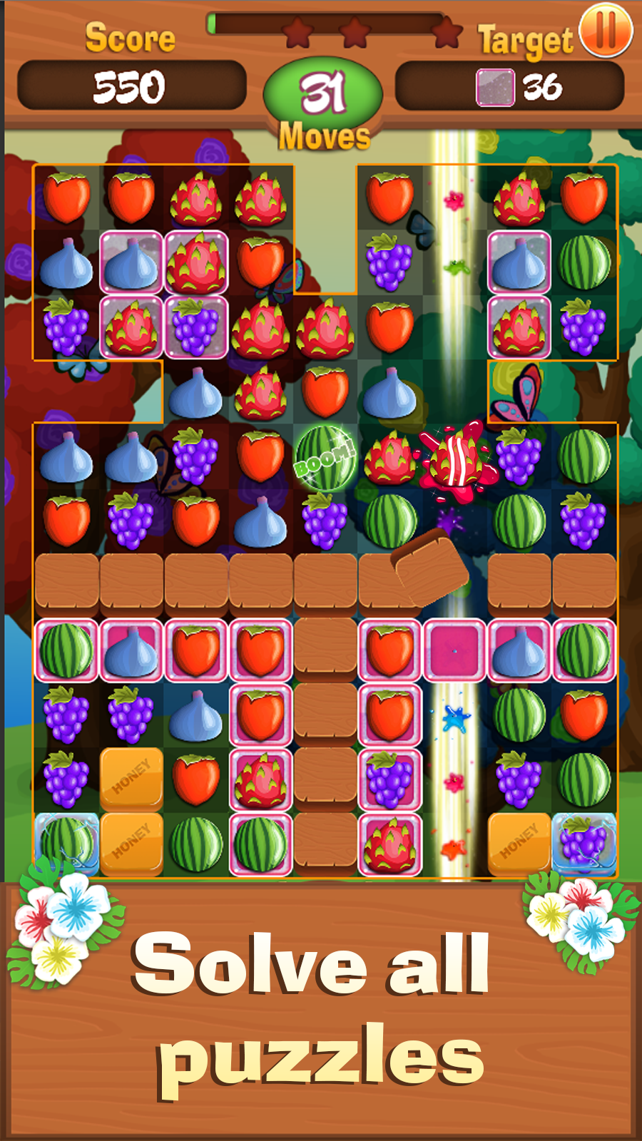 Fruit Rio Splash: Match 3截图2