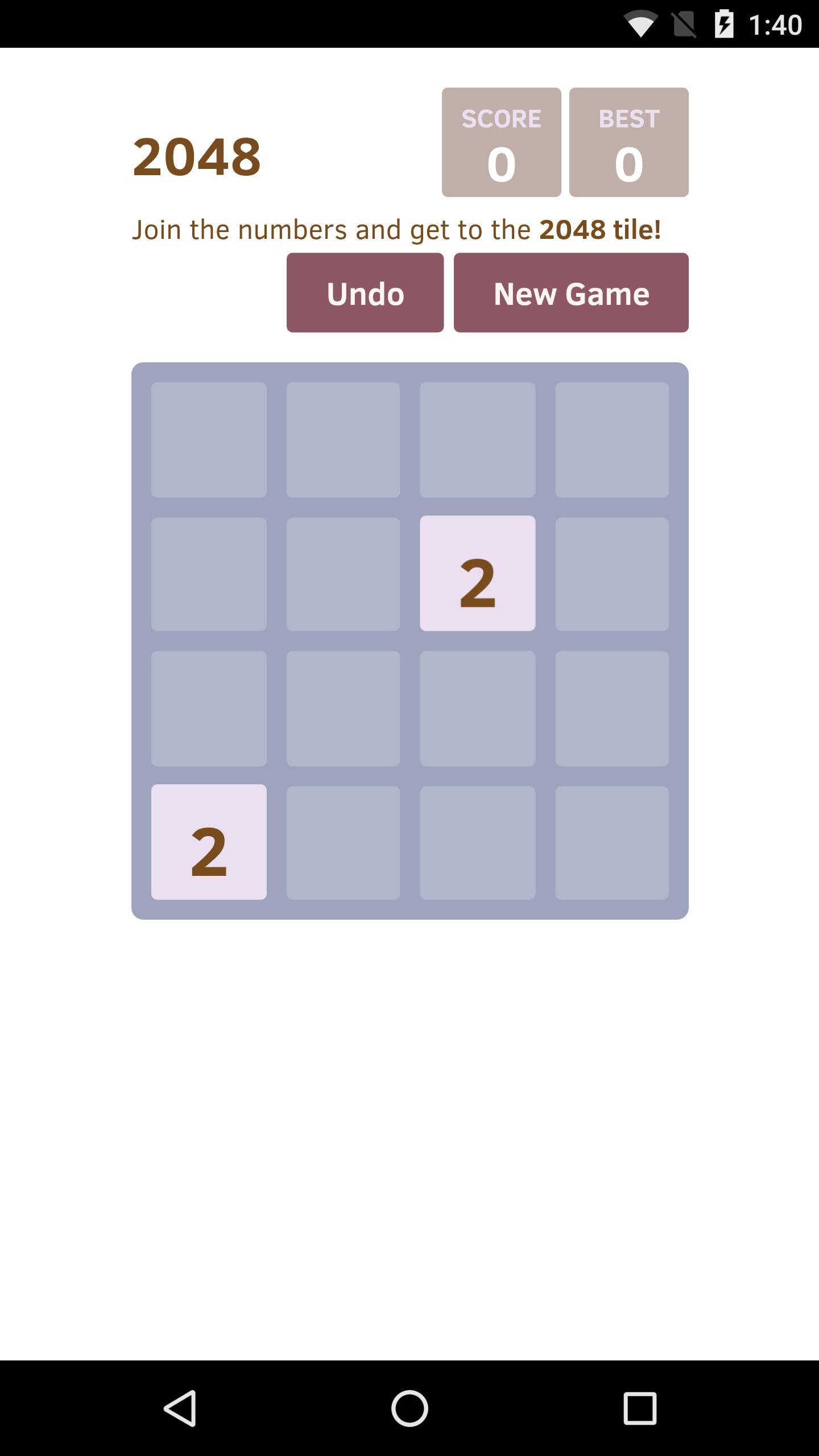 Classic 2048 puzzle game截图1