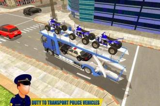 Police ATV Bike Transport Truck Driving截图1