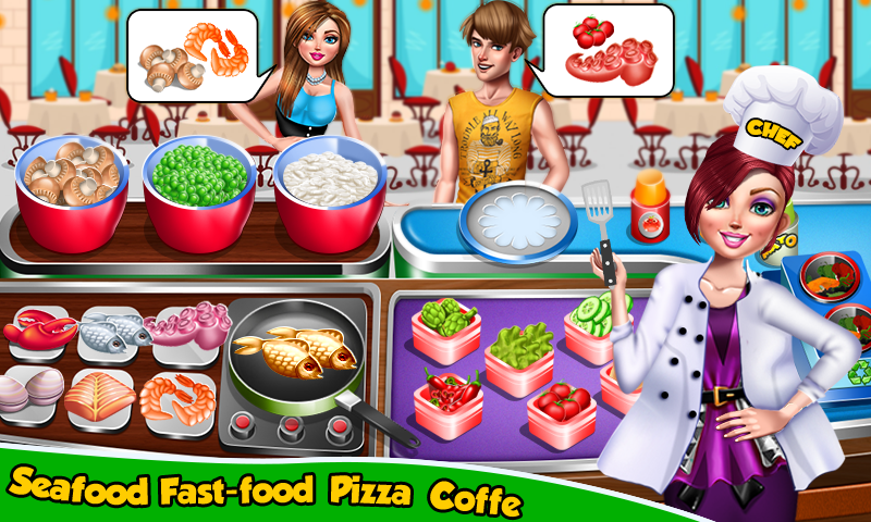 烹饪时间 - 食物游戏截图1