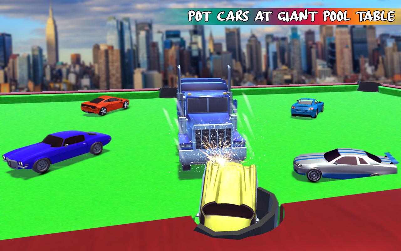 Billiards Pool Cars: Car Pool Ball Stunt截图1