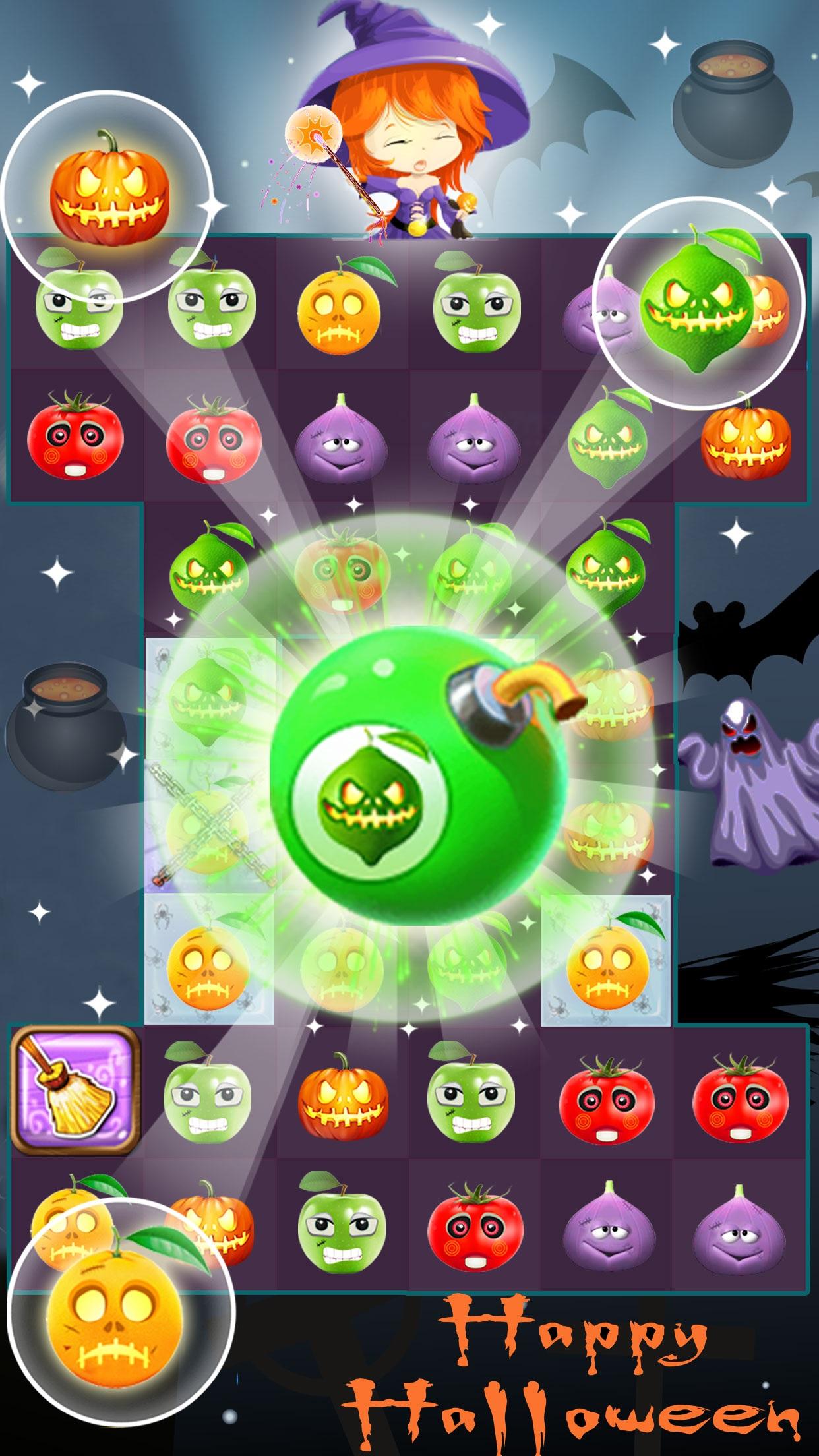 Fruit Halloween Match 3截图2