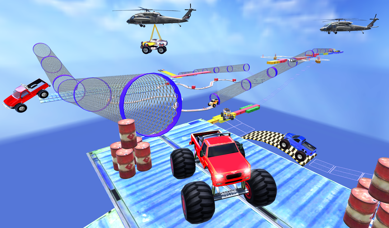 Monster Truck Stunt Race : Impossible Track Games截图3