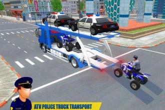 Police ATV Bike Transport Truck Driving截图4