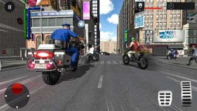 Police Motorcycle Supermarket Robbery Bike Chase截图2