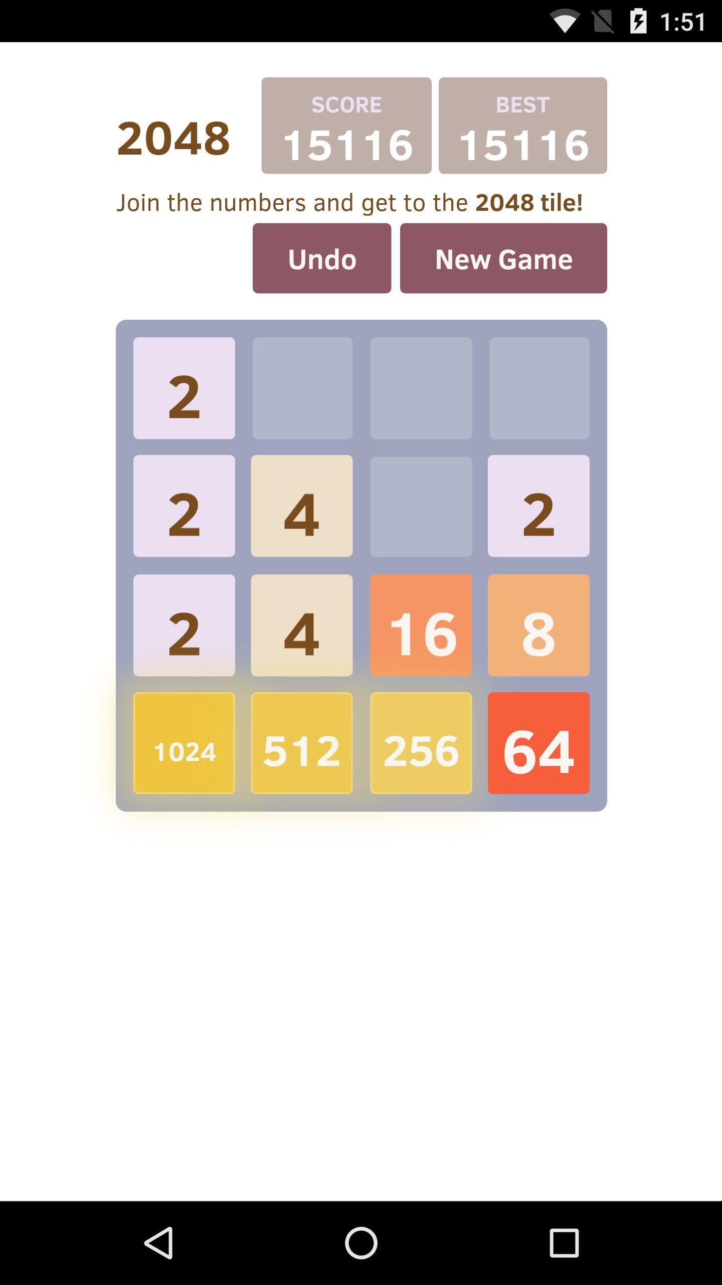 Classic 2048 puzzle game截图4