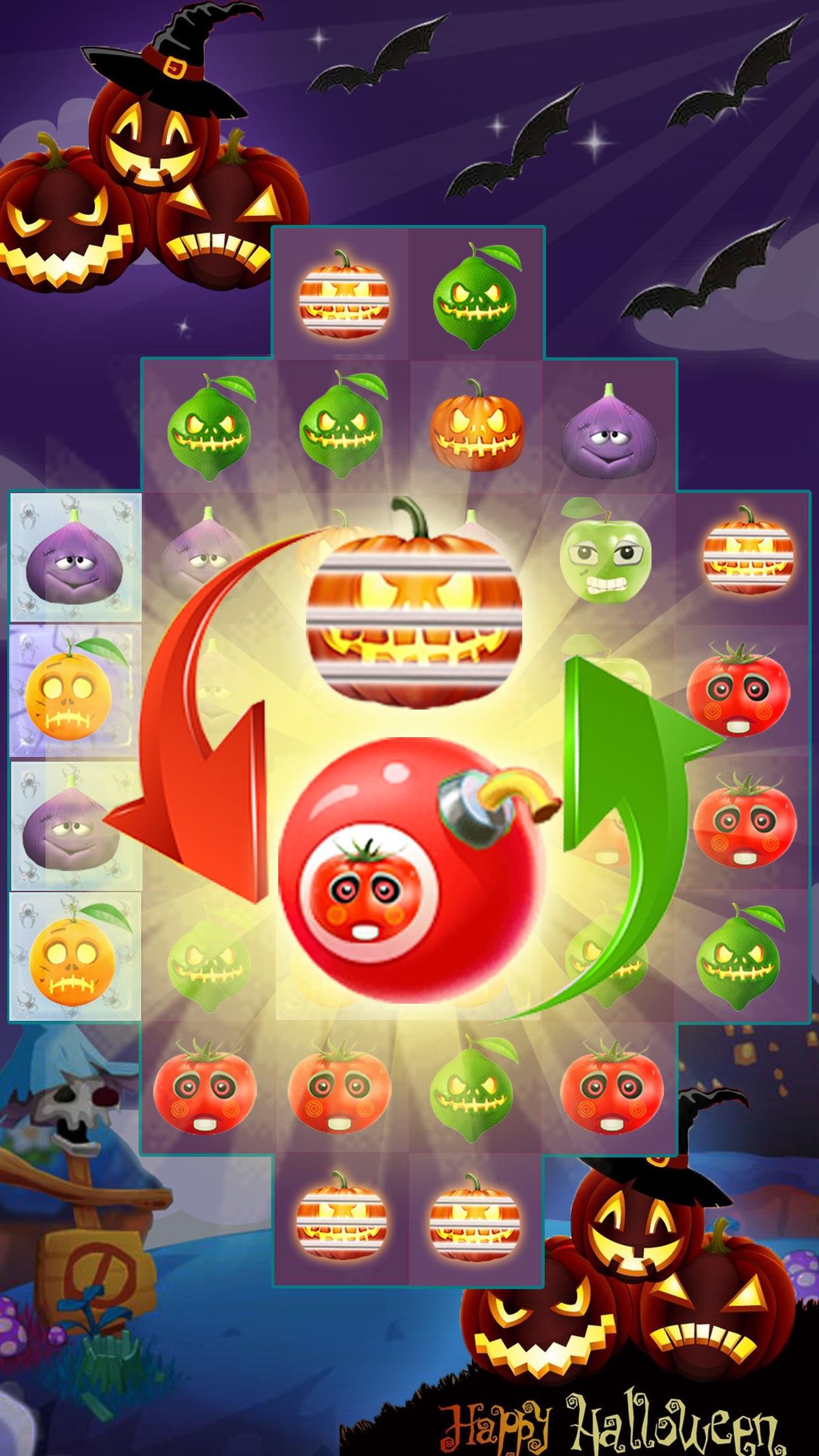 Fruit Halloween Match 3截图3