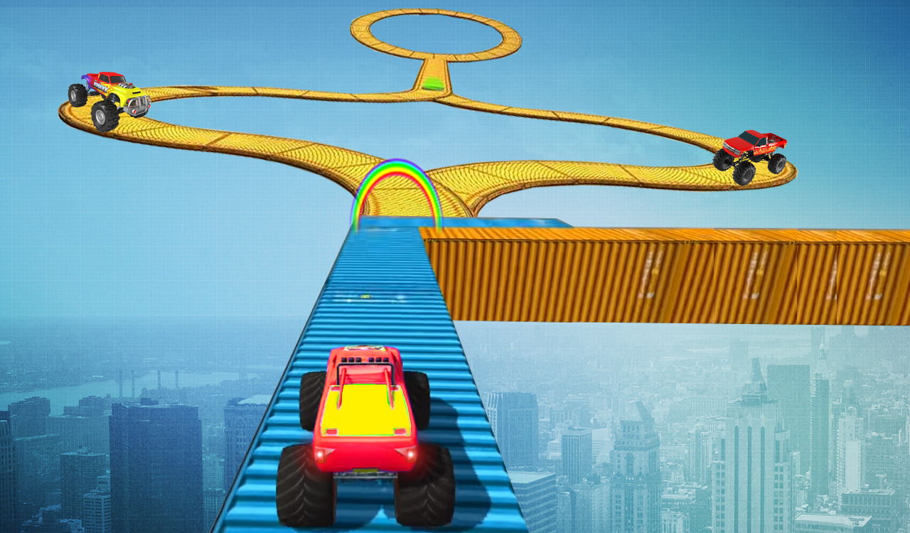 Monster Truck Stunt Race : Impossible Track Games截图2