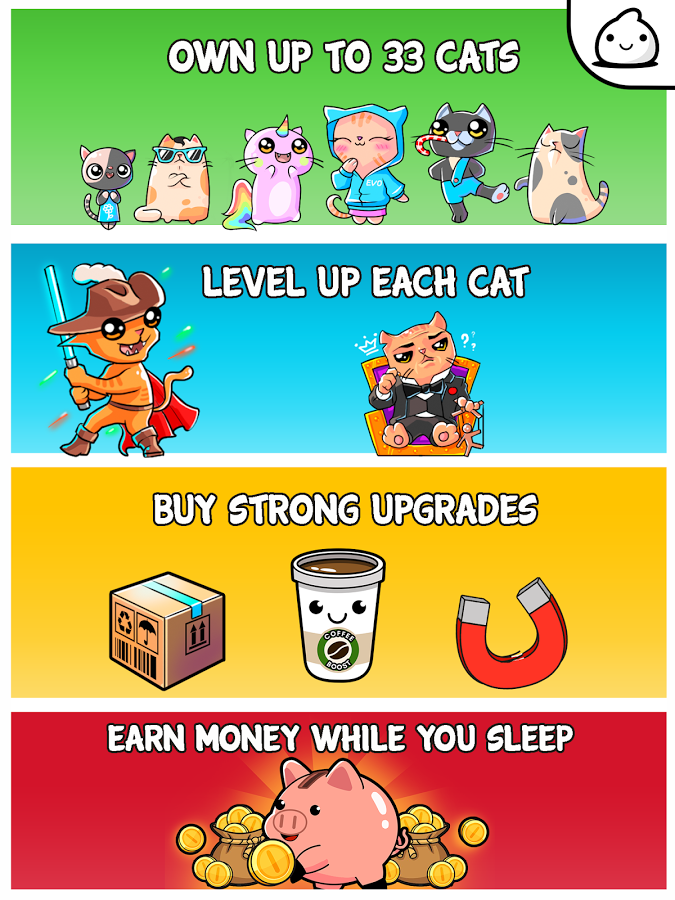 Unicorn Cat Evolution - Idle Cute Kawaii Clicker截图2