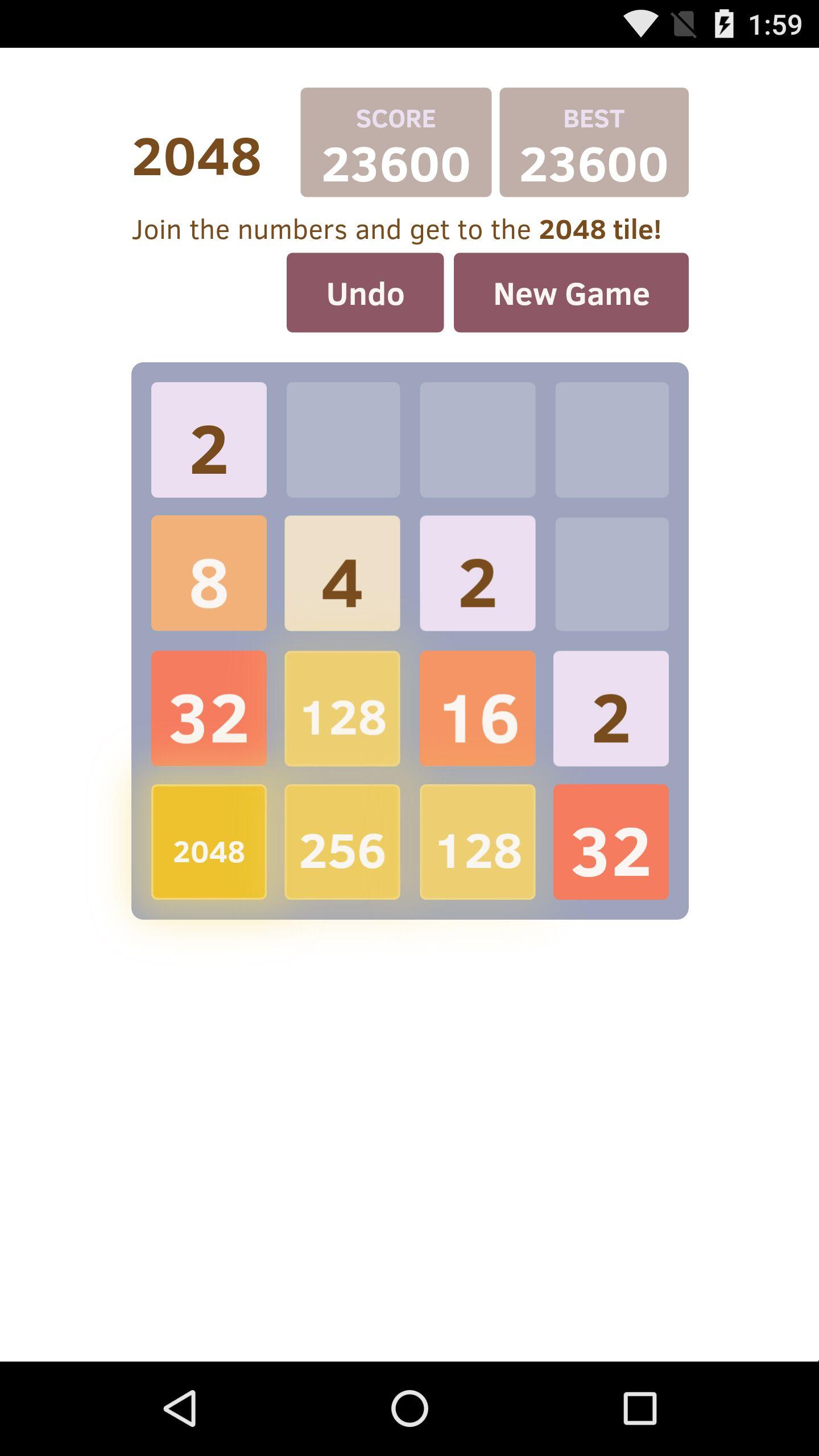 Classic 2048 puzzle game截图2